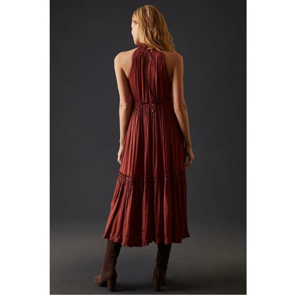 Anthropologie tiered halter dress